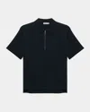 Simkhai Men's Ethan Quarter-zip Polo Shirt In Black