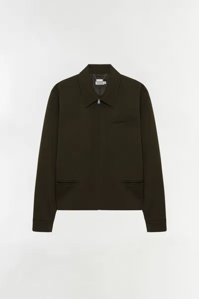 Simkhai Men's Grady Zip Jacket In Dark Olive