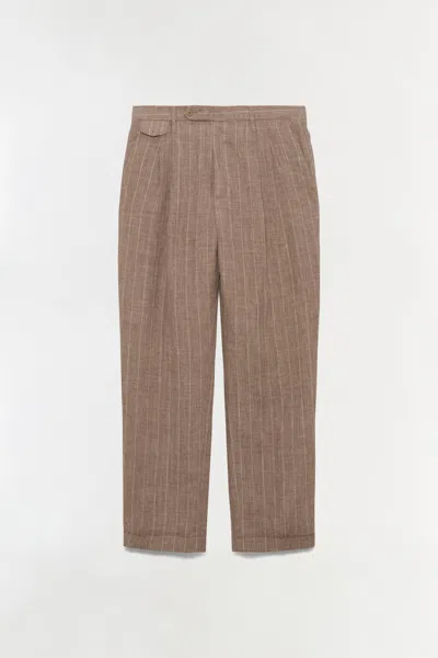 Simkhai Men's Jacob Pleated Pants In Rose In Brown