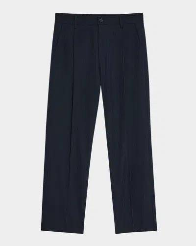 Simkhai Men's Kane Relaxed Pinstripe Trousers In Midnight Stripe