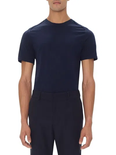 Simkhai Men's Kellyn Cotton Crewneck T-shirt In Blue