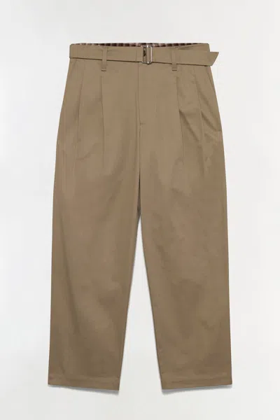 Simkhai Men's Kent Twill Pleated Pants In Khaki In Brown