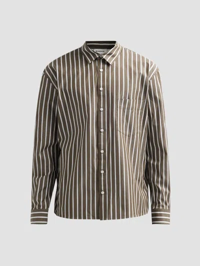 Simkhai Men's Khalied Oversized Striped Cotton Poplin Shirt In Multi