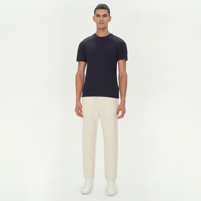 Simkhai Men's Knitted Cotton Crewneck In Navy