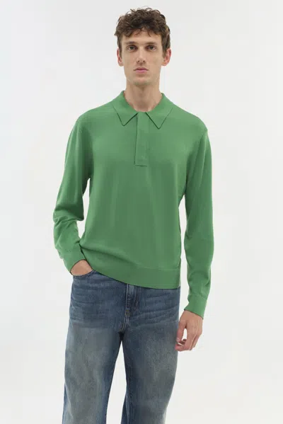 Simkhai Men's Knitted Louis Pop-over In Field In Green