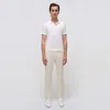 Simkhai Men's Knitted Short Sleeve Barron Polo Shirt In Ivory