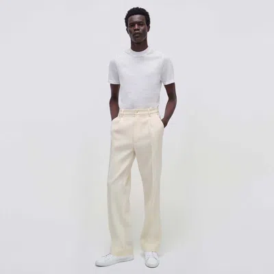 Simkhai Men's Knitted Short Sleeve Kellyn Top In Ivory In White