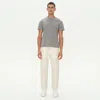 Simkhai Men's Knitted Smooth Cotton Crewneck In Heather Grey In Gray