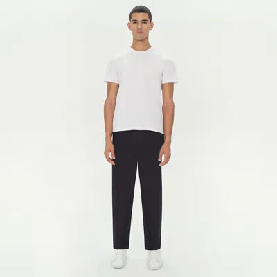 Simkhai Men's Knitted Smooth Cotton Crewneck In White