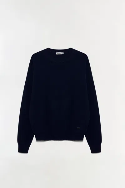 Simkhai Men's Knitted Vaughn Cashmere Crewneck In Midnight In Blue