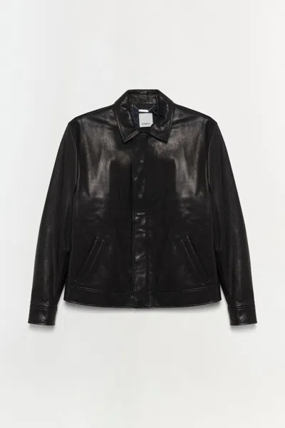 Simkhai Men's Landon Leather Jacket In Black