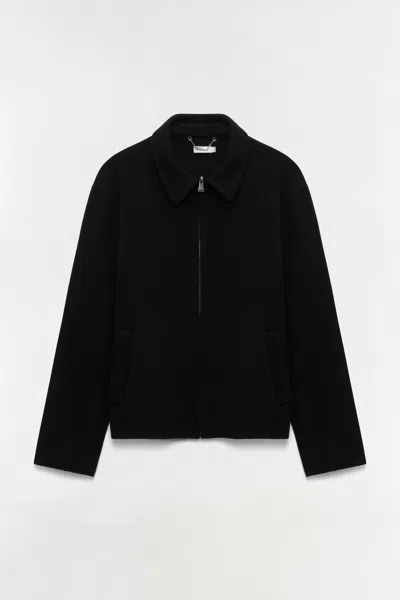 Simkhai Men's Quinn Zip Front Wool Jacket In Black In Multi