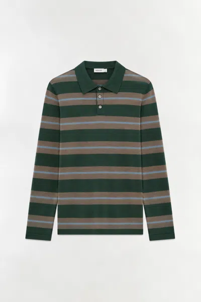 Simkhai Men's Reynolds Knit Polo Shirt In Everglade Multi