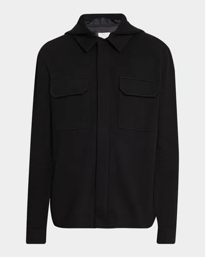Simkhai Men's Travis Hooded Shirt Jacket In Black