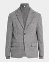 Simkhai Men's Tristen Single-breasted Wool Blazer In Gray