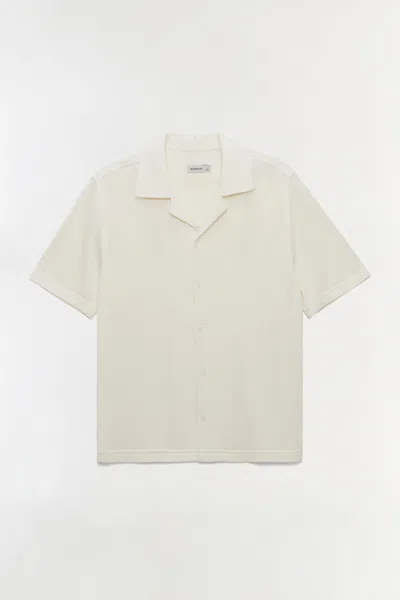 Simkhai Men's Troy Waffle Shirt In White