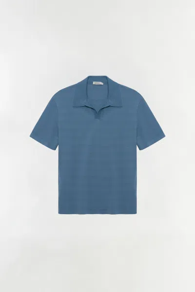 Simkhai Men's V-neck Lloyd Polo Shirt In Capri