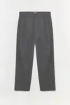 Simkhai Men's Wide Leg Falcon Pleated Wide Leg Pants In Charcoal Melange In Gray