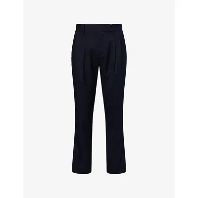 Simkhai Mens Midnight Bramble Pleated Stretch-woven Trousers In Black