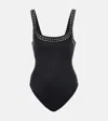 Simkhai Mercedes Studded Swimsuit In White