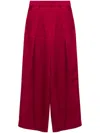 Simkhai Mercer Pleated Pant In Cherry Red In Red