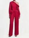 Simkhai Mercer Pleated Pant In Cherry Red In Red