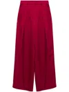 Simkhai Mercer Pleated Pant In Cherry Red In 红色