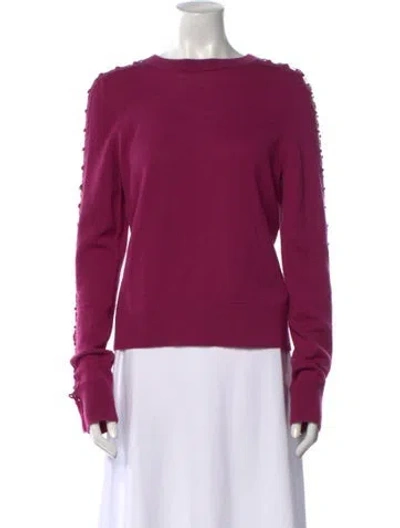 Pre-owned Simkhai Merino Wool Bateau Neckline Sweater In Purple