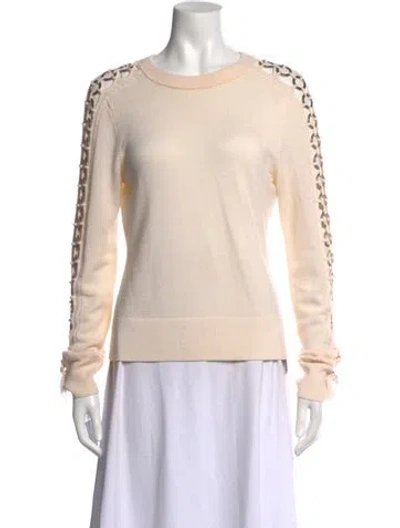 Pre-owned Simkhai Merino Wool Crew Neck Sweater In Neutral