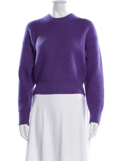 Pre-owned Simkhai Merino Wool Crew Neck Sweater In Purple