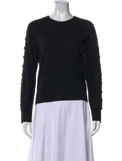 Pre-owned Simkhai Merino Wool Crew Neck Top In Black