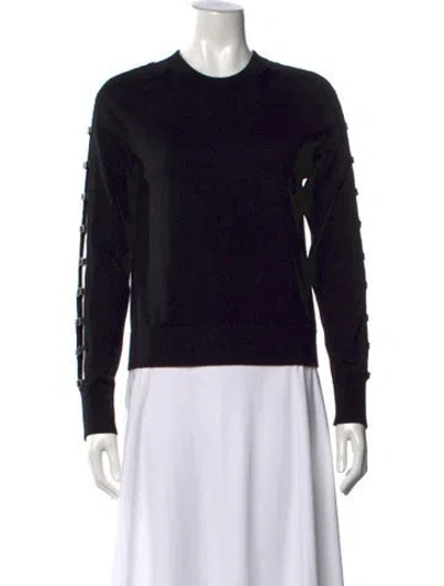 Pre-owned Simkhai Merino Wool Crew Neck Top In Black