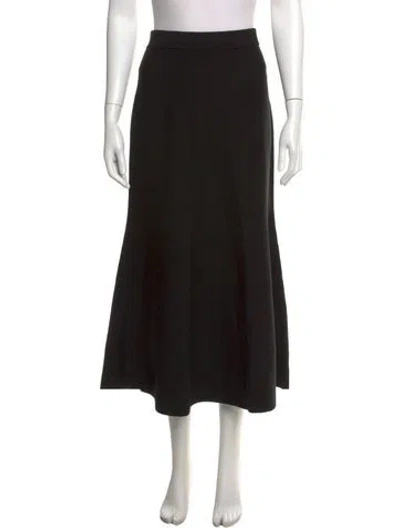 Pre-owned Simkhai Merino Wool Midi Length Skirt In Black