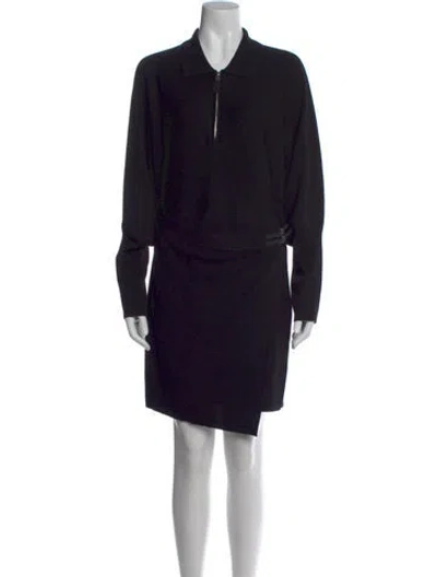 Pre-owned Simkhai Merino Wool Mini Dress In Black