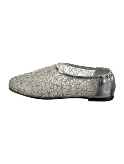 Pre-owned Simkhai Mesh Glitter Accents Ballet Flats
