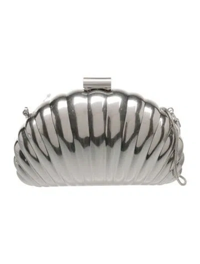 Pre-owned Simkhai Metal Clutch In Metallic/silver