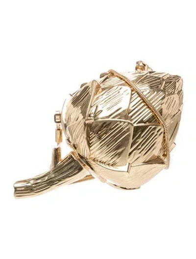 Pre-owned Simkhai Metal Clutch In Neutrals