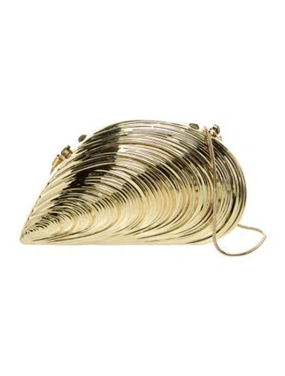Pre-owned Simkhai Metal Clutch W/ Tags In Gold/metallic