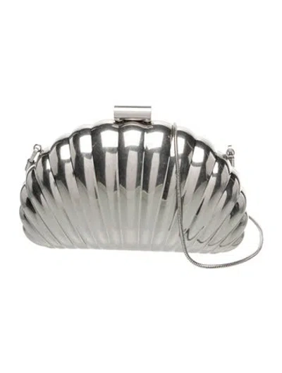 Pre-owned Simkhai Metal Clutch W/ Tags In Metallic/silver