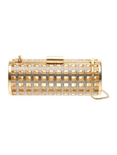 Pre-owned Simkhai Metal Minaudière In Gold