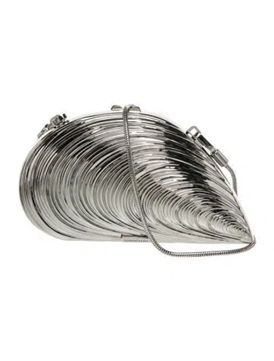 Pre-owned Simkhai Metal Minaudière In Metallic/silver