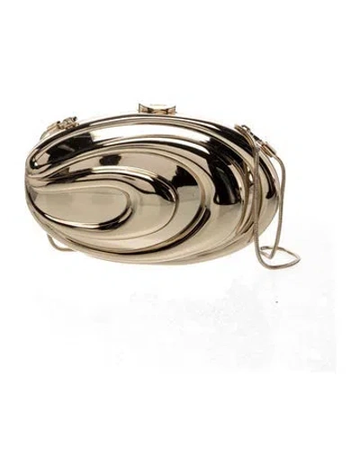 Pre-owned Simkhai Metal Minaudière In Neutrals