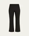 Simkhai Michelle Pintuck Cropped Pants In Black
