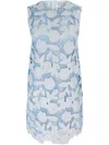 Simkhai Mickie Cotton Floral Lace Mini Dress In Blue