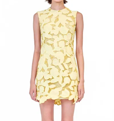 SIMKHAI MICKIE MINI DRESS IN BUTTERCREAM