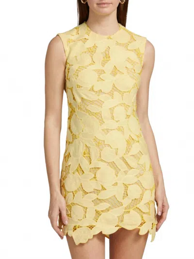Simkhai Mickie Sleveless Mini Dress In Buttercream Multi In Yellow