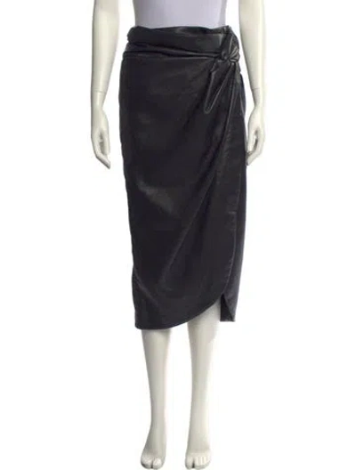 Pre-owned Simkhai Midi Length Skirt In Black