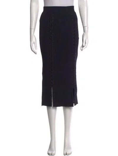 Pre-owned Simkhai Midi Length Skirt In Black