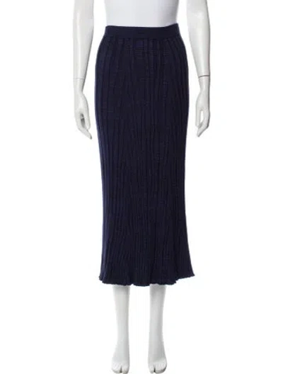 Pre-owned Simkhai Midi Length Skirt In Blue