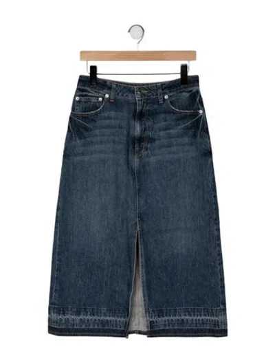 Pre-owned Simkhai Midi Length Skirt In Blue